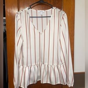 Striped peplum blouse